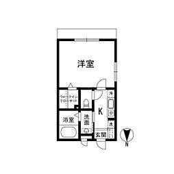 アイラット日吉 1Kの間取図画像