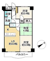 ロイヤルヒル京町 3LDKの間取り