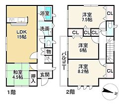 JR東海道・山陽本線 南彦根駅 徒歩10分 4LDKの間取り