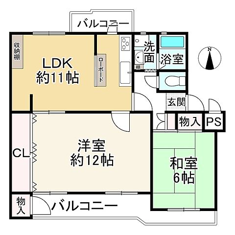 間取り オレンジマンション　1号棟 4階/-