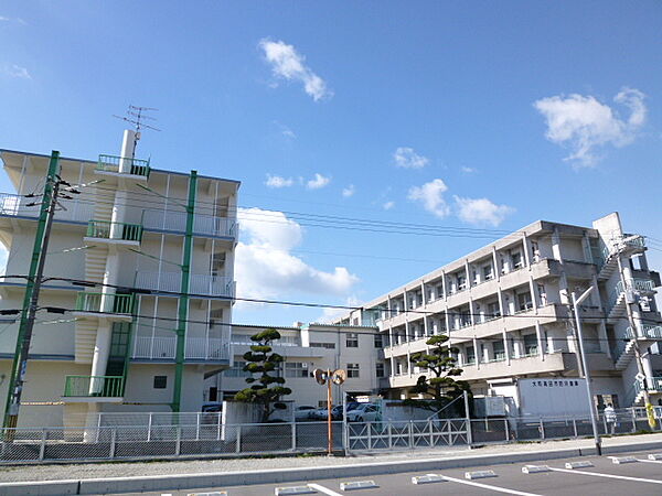 Beautiful mountainous landscape with colorful sky