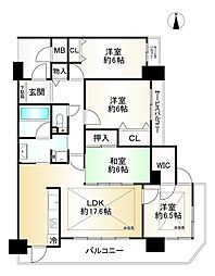 パデシオン山科椥辻 4LDKの間取り