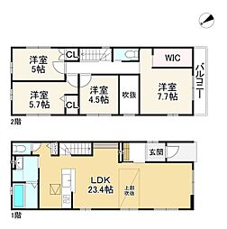 栗東市川辺1期　1棟