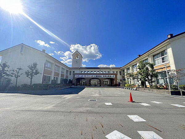 Beautiful mountainous landscape with colorful sky