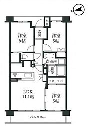 パークホームズ船橋塚田 3LDKの間取図画像