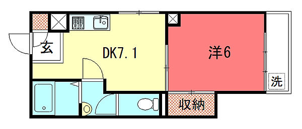 北園ハイツ 502｜京都府京都市左京区下鴨北園町(賃貸マンション1DK・5階・32.12㎡)の写真 その2