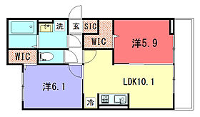 D-ROOM一乗寺 203 ｜ 京都府京都市左京区一乗寺宮ノ東町4（賃貸アパート2LDK・2階・52.96㎡） その2