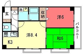 カディコート 202 ｜ 京都府京都市左京区岩倉長谷町1247（賃貸マンション2LDK・2階・54.00㎡） その2