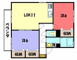 シャルマン 103 ｜ 京都府京都市左京区岩倉村松町71（賃貸マンション2LDK・1階・55.20㎡） その2