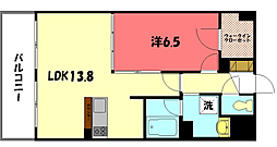 プレサンス京大前 1階1LDKの間取り