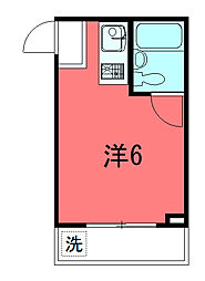 サンモリッツ 3階ワンルームの間取り
