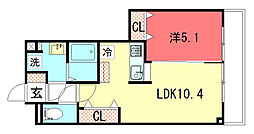 ベラジオ雅び京都洛北ガーデン 4階1LDKの間取り