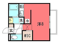 二葉荘東館舎 ワンルームの間取図画像