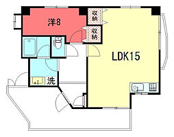 ランブラス御所東 1LDKの間取図画像