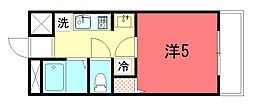 マ・メゾン 1Kの間取図画像
