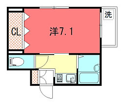 TAISEI都 1Kの間取図画像