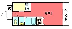 プレサンス京都三条大橋鴨川苑 1Kの間取図画像