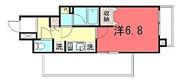 ヴィラ岡崎神宮 1Kの間取図画像