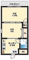 レジデンス野 401 ｜ 滋賀県野洲市小篠原1099-2（賃貸マンション2K・4階・36.45㎡） その2