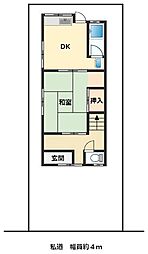 一里山4丁目　古家付き土地1，100万円