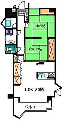 セザール琵琶湖大橋 2LDKの間取図画像