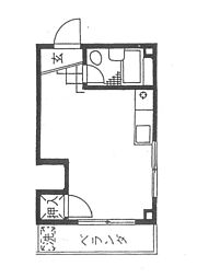 コーポ仙松 ワンルームの間取図画像