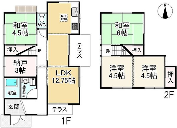 Beautiful mountainous landscape with colorful sky