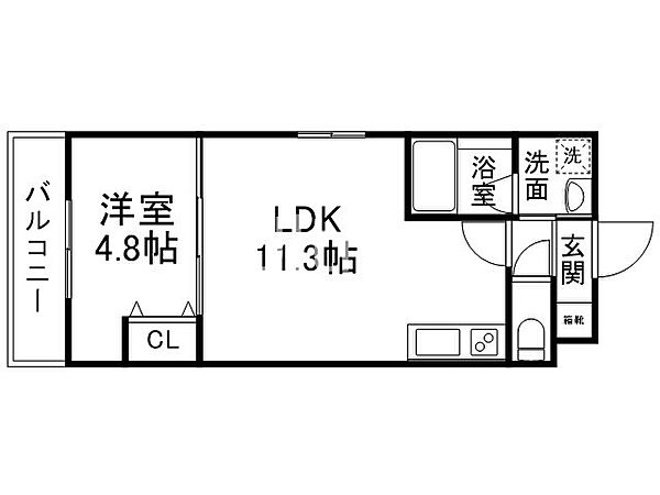 カーサフェリーチェ桂 ｜京都府京都市西京区桂上野東町(賃貸マンション1LDK・2階・36.00㎡)の写真 その1