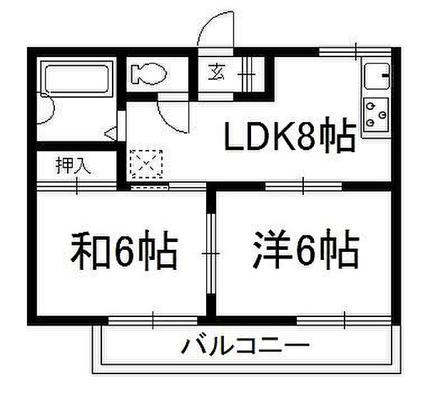 ビューラーKS ｜京都府宇治市宇治蔭山(賃貸アパート2LDK・2階・39.60㎡)の写真 その2