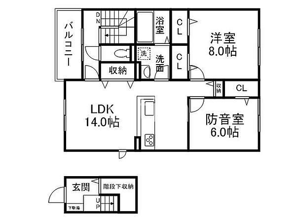 KANADE桃山 ｜京都府京都市伏見区桃山水野左近東町(賃貸アパート2LDK・2階・79.82㎡)の写真 その2