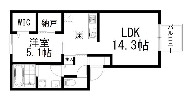 リオ オエステ プラス ｜京都府京都市伏見区桃山町因幡(賃貸アパート1LDK・1階・49.21㎡)の写真 その2