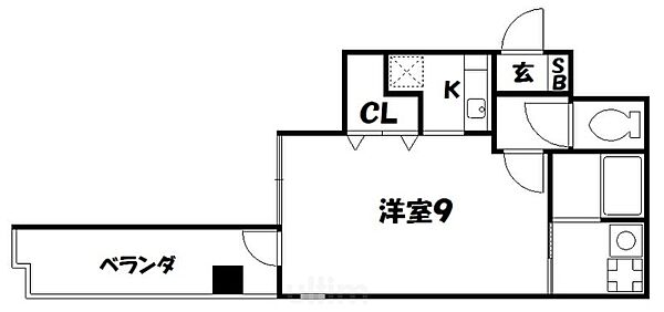 Casa de issa ｜京都府京都市下京区喜吉町(賃貸マンション1K・7階・28.10㎡)の写真 その2