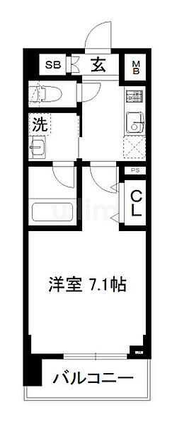 ベラジオ京都烏丸十条II ｜京都府京都市南区上鳥羽苗代町(賃貸マンション1K・3階・24.18㎡)の写真 その2