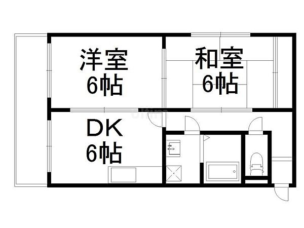 グレース西大路 ｜京都府京都市南区吉祥院清水町(賃貸マンション2DK・2階・43.74㎡)の写真 その2