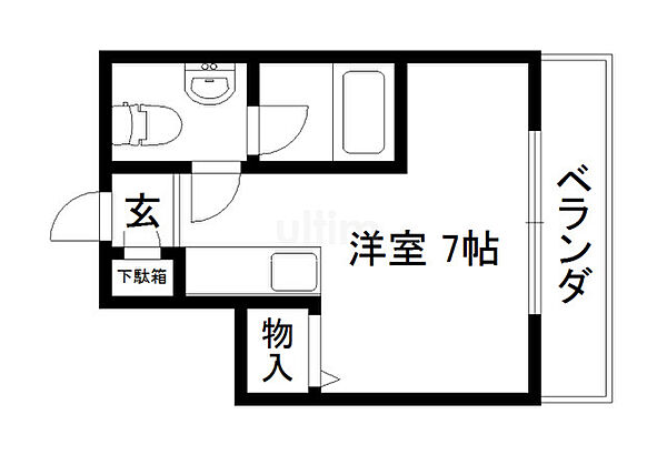 レッドボールコート上鳥羽 ｜京都府京都市南区上鳥羽苗代町(賃貸マンション1K・3階・20.40㎡)の写真 その2