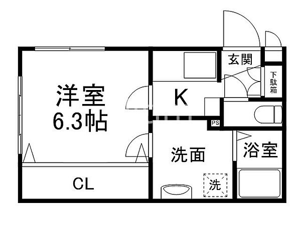 グレース西ノ京 ｜京都府京都市中京区西ノ京南原町(賃貸マンション1K・1階・26.00㎡)の写真 その2