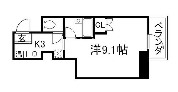 プラネシア京都 ｜京都府京都市下京区妙伝寺町(賃貸マンション1K・9階・23.00㎡)の写真 その2