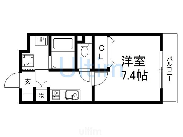 コテージタケダ ｜京都府京都市伏見区竹田中川原町(賃貸マンション1K・4階・27.30㎡)の写真 その2