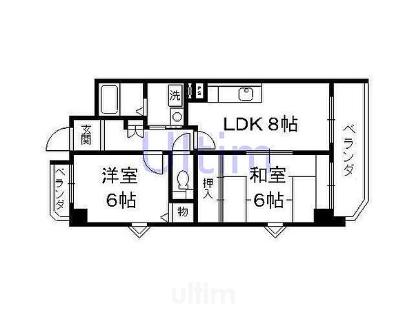 メゾンドセレサ ｜京都府京都市伏見区竹田西段川原町(賃貸マンション2LDK・2階・50.22㎡)の写真 その2