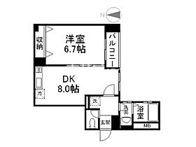 S-FLAT北野  ｜ 京都府京都市上京区大東町（賃貸マンション1DK・4階・37.00㎡） その2