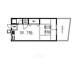 みゆき荘 1DKの間取図画像