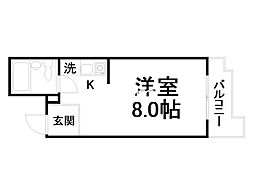 シティマンションレオマツモト ワンルームの間取図画像