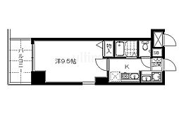 京都ステーションコート 1Kの間取図画像