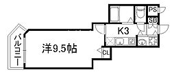 京都ステーションコート 1Kの間取図画像