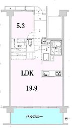 レックスガーデン大津石山 1LDKの間取図画像