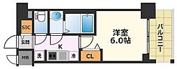 プレサンス名古屋菊井セルカ 10階1Kの間取り