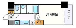 エステムコート名古屋鶴舞IIレアーヴ 4階1Kの間取り