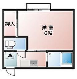 コーポサトウ 1Kの間取図画像