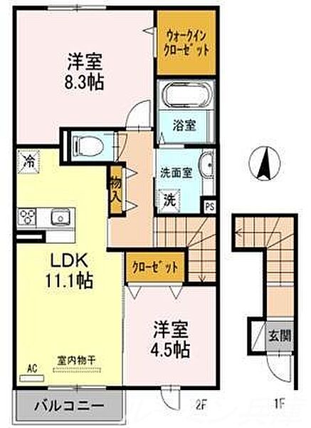 アネックスメイリン 202｜兵庫県西脇市和田町(賃貸アパート2LDK・2階・64.46㎡)の写真 その2