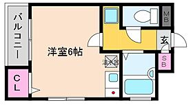 兵庫県神戸市東灘区西岡本１丁目（賃貸マンション1K・2階・18.20㎡） その2